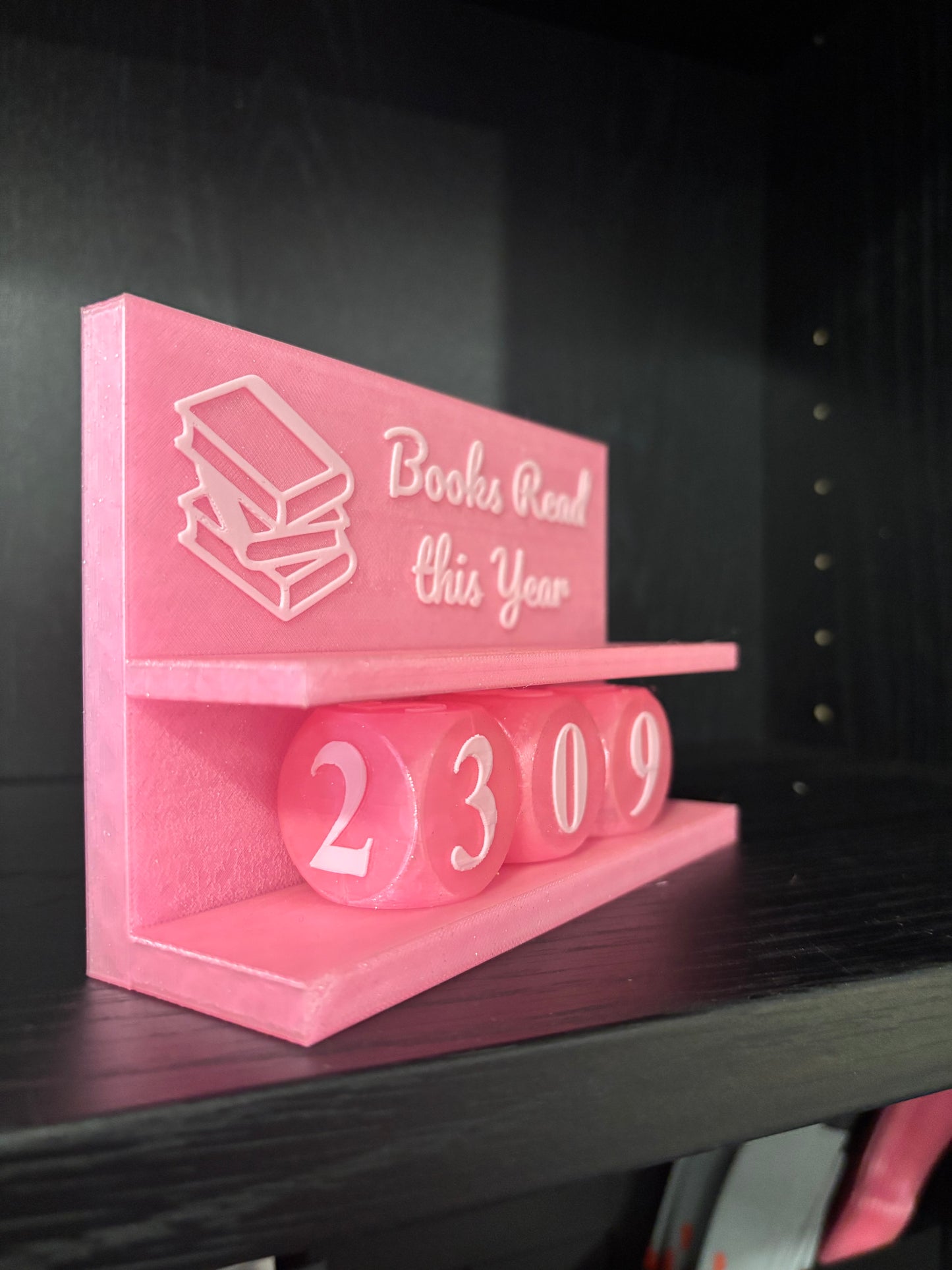 3D Printed Books Read This Year Tracker – Adjustable up to 999 Books, Multiple Colors