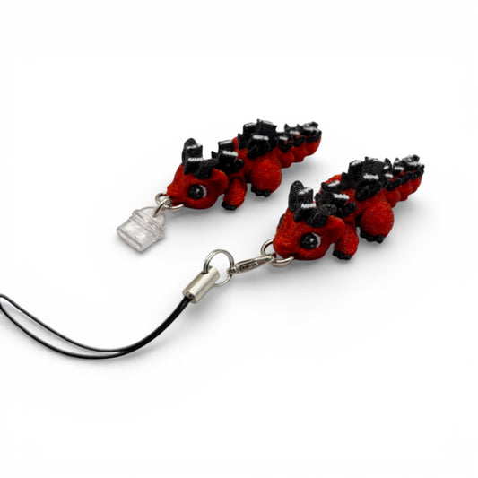 Book Dragon Charm Straps & Dust Plugs  - Cute 3d printed Charms for Kindles, E-Reader, Phones, etc