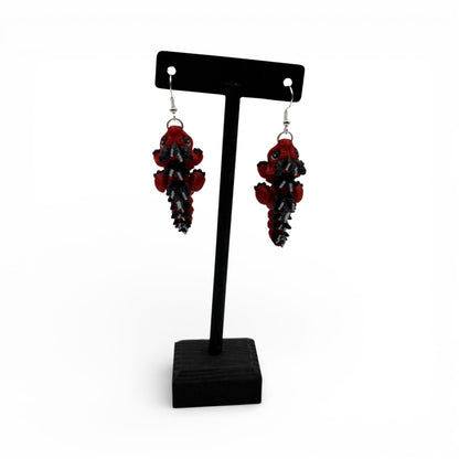 Book Dragon Articulated 3D Printed Earrings