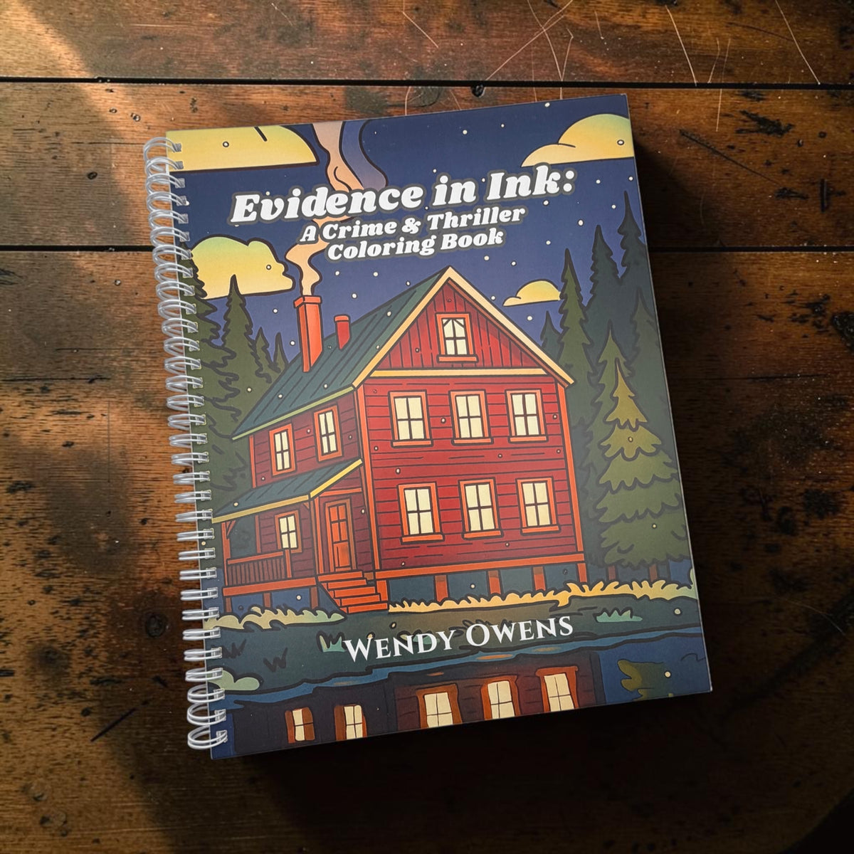 Mystery & Thriller Bookish Coloring Book 8.5 x 11 Spiral Bound