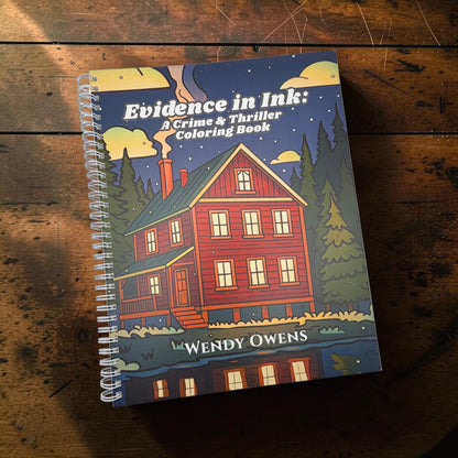 Mystery & Thriller Bookish Coloring Book 8.5 x 11 Spiral Bound