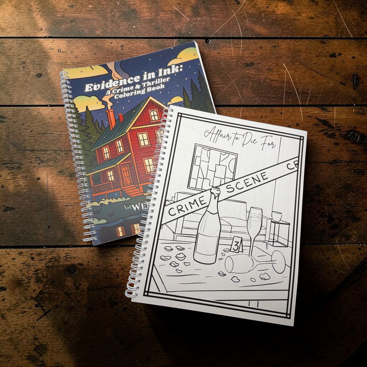 Mystery & Thriller Bookish Coloring Book 8.5 x 11 Spiral Bound