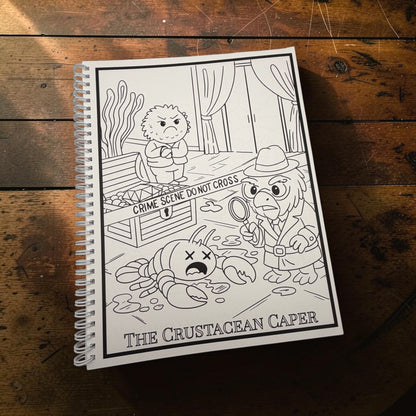 Mystery & Thriller Bookish Coloring Book 8.5 x 11 Spiral Bound