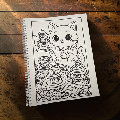 Mystery & Thriller Bookish Coloring Book 8.5 x 11 Spiral Bound