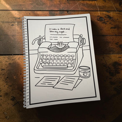 Mystery & Thriller Bookish Coloring Book 8.5 x 11 Spiral Bound
