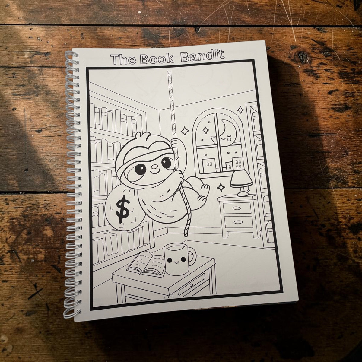Mystery & Thriller Bookish Coloring Book 8.5 x 11 Spiral Bound