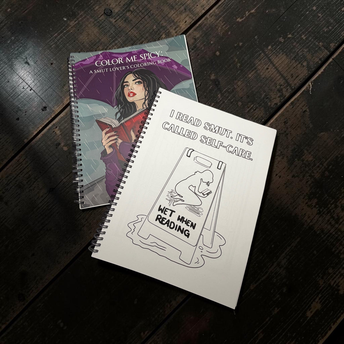 Color Me Spicy - A Smut Lover's Bookish Coloring Book 8.5 x 11 Spiral Bound