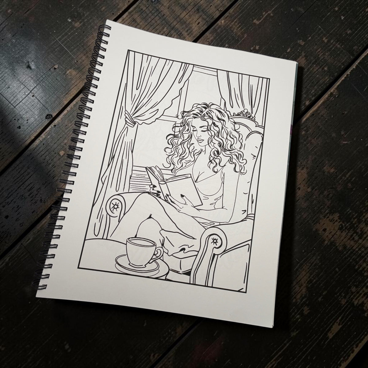 Color Me Spicy - A Smut Lover's Bookish Coloring Book 8.5 x 11 Spiral Bound