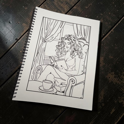 Color Me Spicy - A Smut Lover's Bookish Coloring Book 8.5 x 11 Spiral Bound