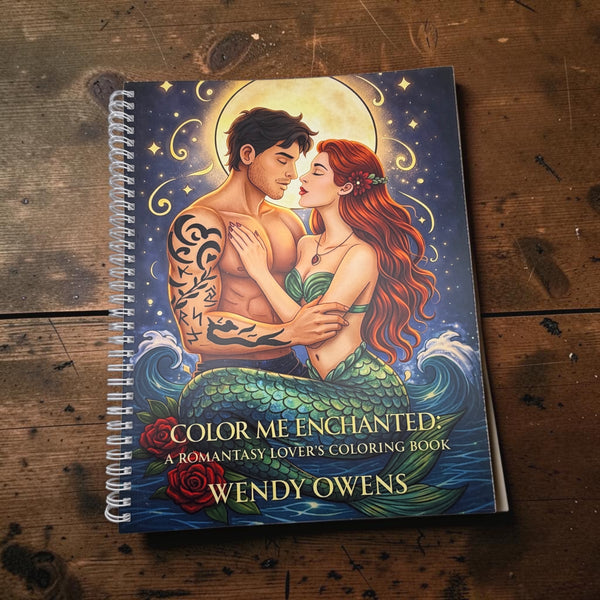 Color Me Enchanted - A Romantasy Bookish Coloring Book 8.5 x 11 Spiral Bound