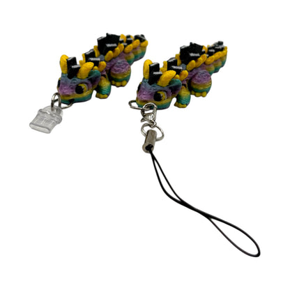 Book Dragon Charm Straps & Dust Plugs  - Cute 3d printed Charms for Kindles, E-Reader, Phones, etc