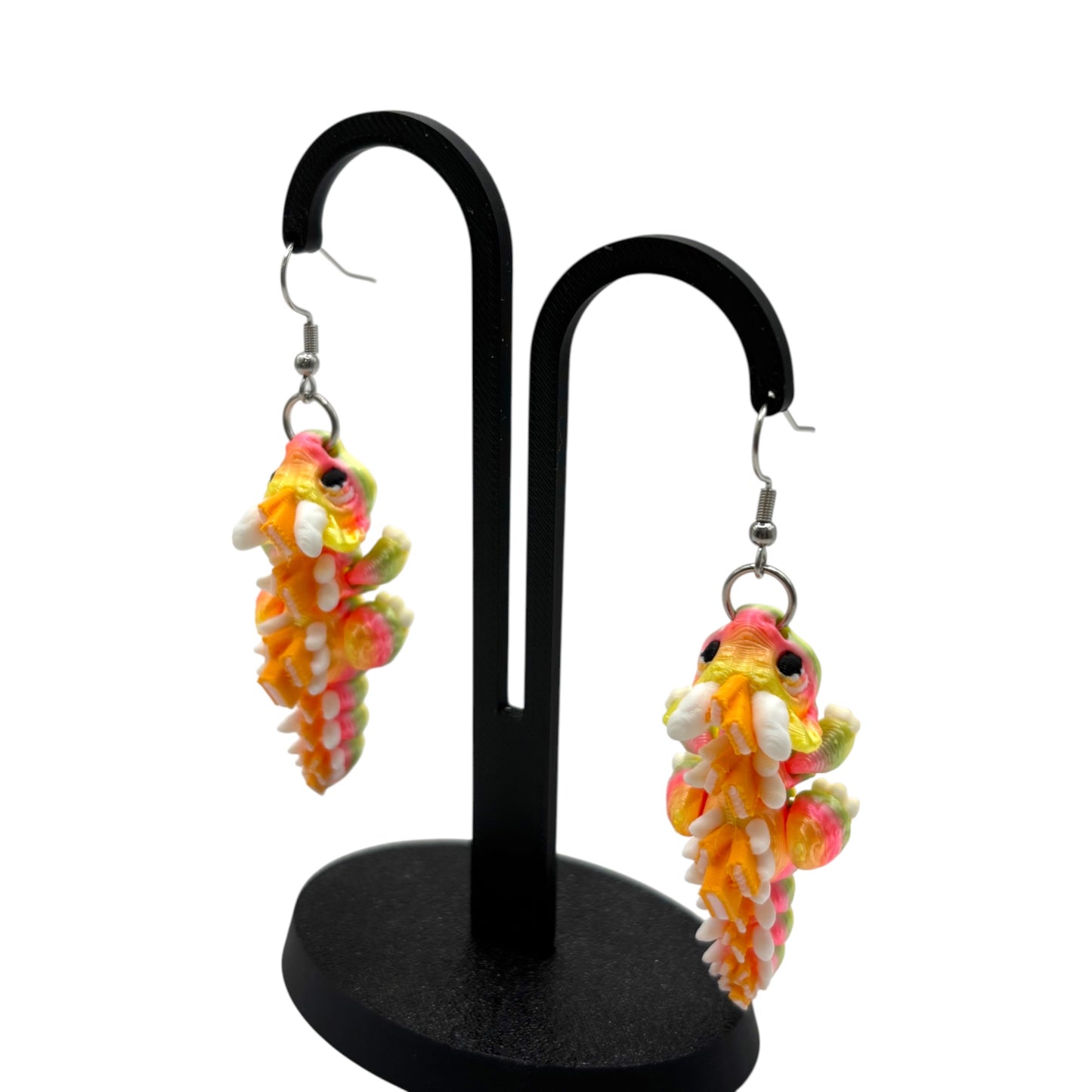 Book Dragon Articulated 3D Printed Earrings