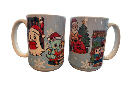 15 oz Bookish Ceramic Mugs — Original Designs by Author & Artist Wendy Owens