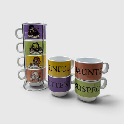 Spooky Bookish 4 Mug Stack Set — Limited Time Availability
