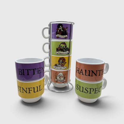 Spooky Bookish 4 Mug Stack Set — Limited Time Availability