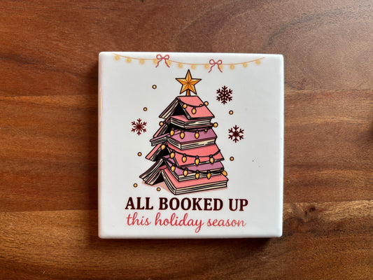 Bookish Coasters - Set of Four Ceramic Coasters / Gifts for Readers / Coasters / Literary Gifts / Book Gifts / Bookish Gifts / Teacher Gifts / Book Lover / Hostess Gift