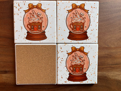 Bookish Coasters - Set of Four Ceramic Coasters / Gifts for Readers / Coasters / Literary Gifts / Book Gifts / Bookish Gifts / Teacher Gifts / Book Lover / Hostess Gift