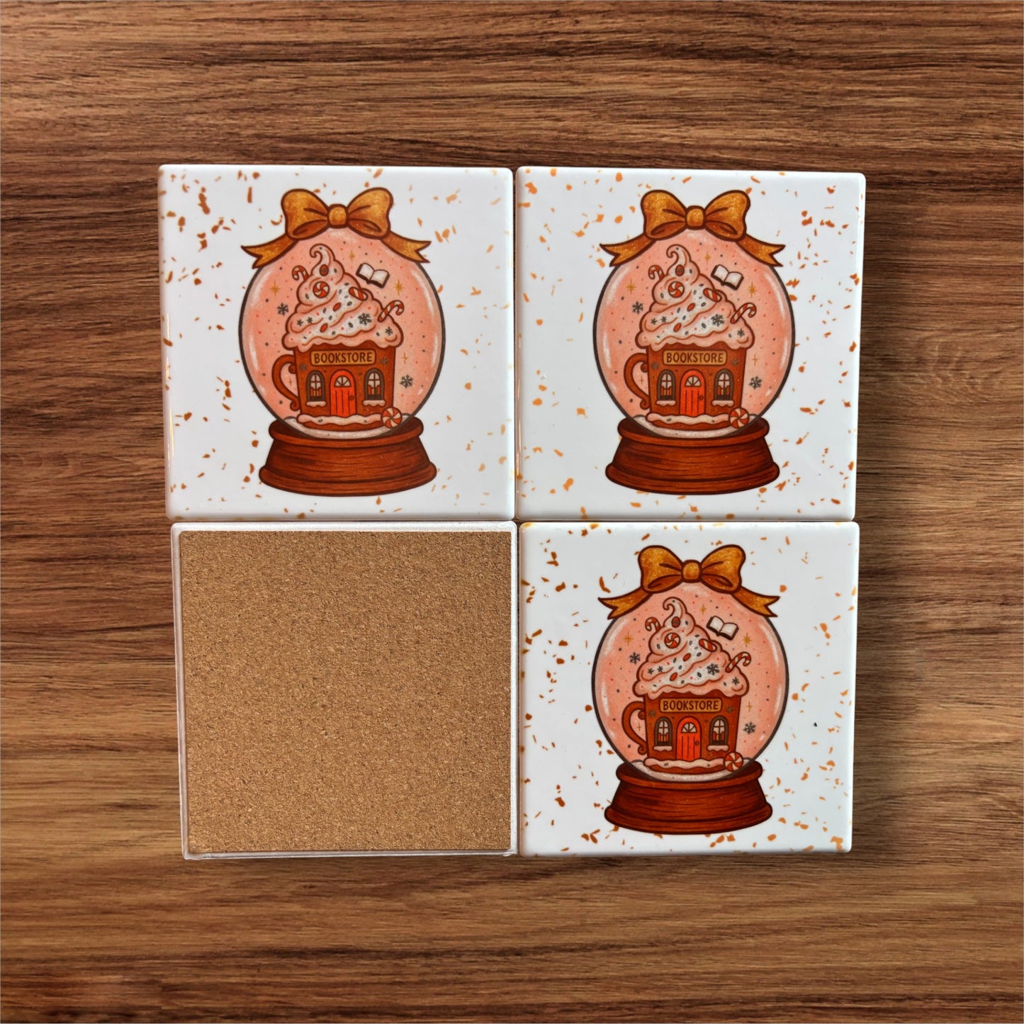 Bookish Coasters - Set of Four Ceramic Coasters / Gifts for Readers / Coasters / Literary Gifts / Book Gifts / Bookish Gifts / Teacher Gifts / Book Lover / Hostess Gift