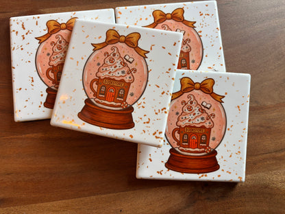 Bookish Coasters - Set of Four Ceramic Coasters / Gifts for Readers / Coasters / Literary Gifts / Book Gifts / Bookish Gifts / Teacher Gifts / Book Lover / Hostess Gift