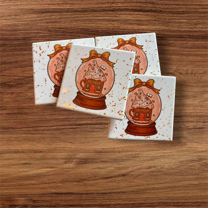 Bookish Coasters - Set of Four Ceramic Coasters / Gifts for Readers / Coasters / Literary Gifts / Book Gifts / Bookish Gifts / Teacher Gifts / Book Lover / Hostess Gift