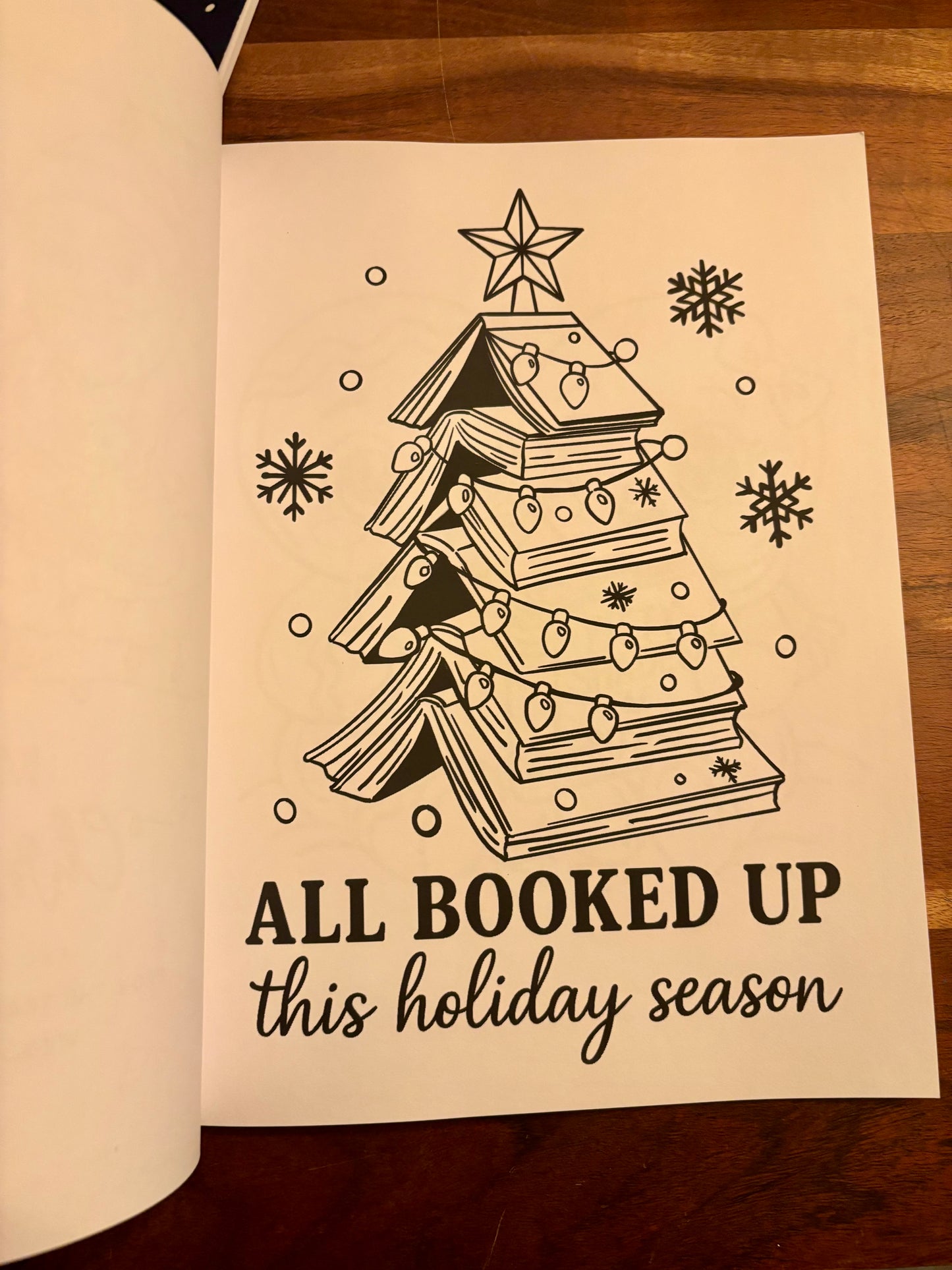 Christmas Coloring Book for Book lovers 8.5"x11"