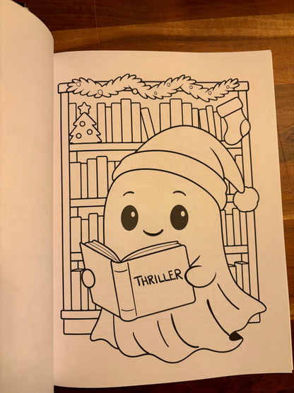 Christmas Coloring Book for Book lovers 8.5"x11"
