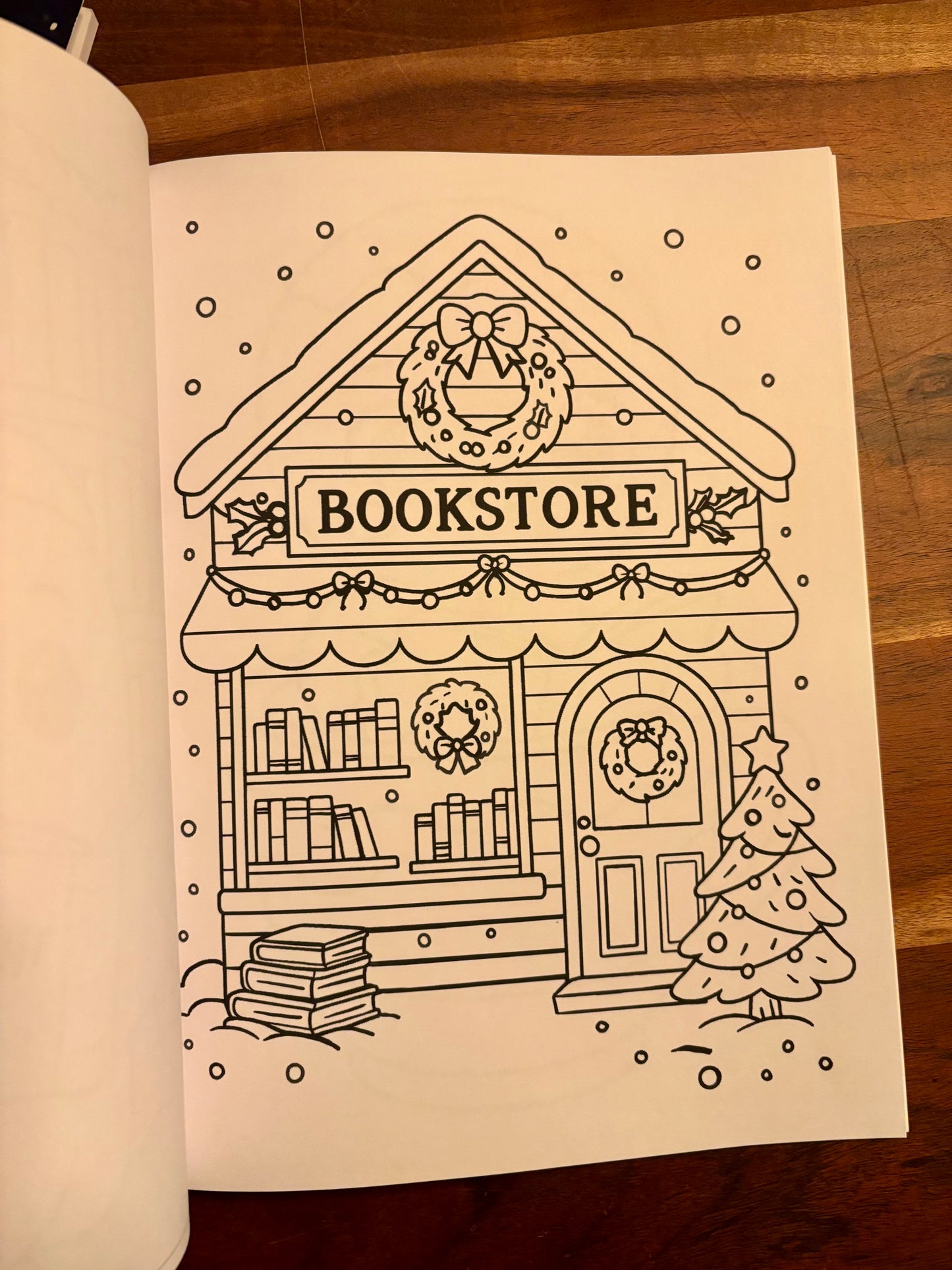 Christmas Coloring Book for Book lovers 8.5"x11"