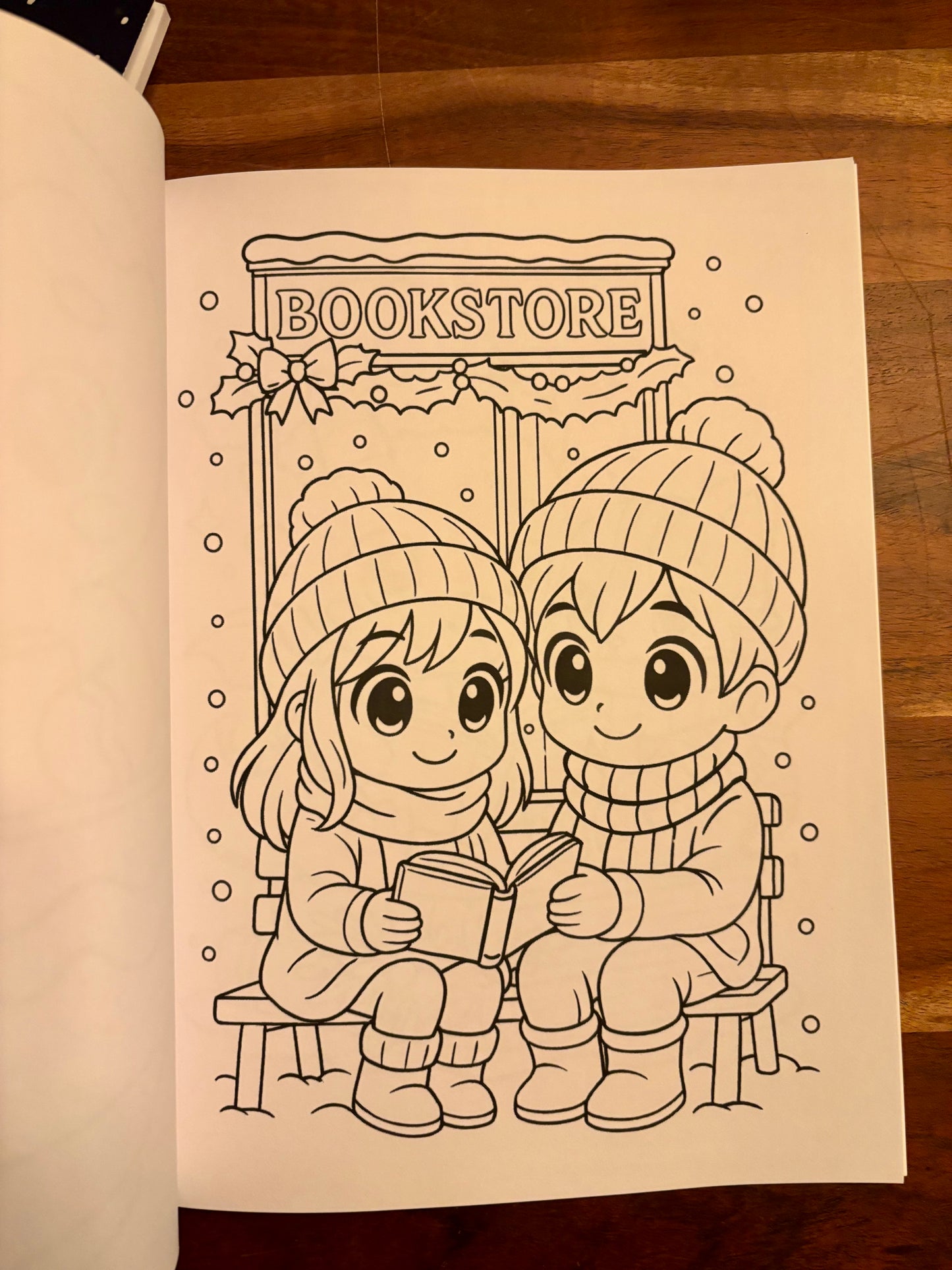 Christmas Coloring Book for Book lovers 8.5"x11"