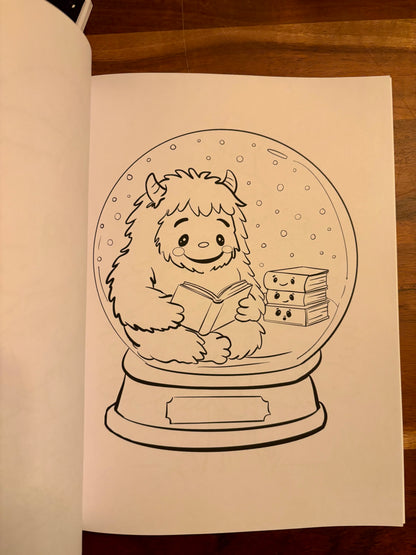 Christmas Coloring Book for Book lovers 8.5"x11"