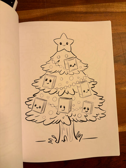 Christmas Coloring Book for Book lovers 8.5"x11"