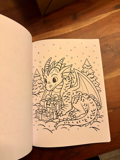 Christmas Coloring Book for Book lovers 8.5"x11"