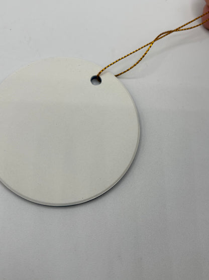 3 inch porcelain holiday ornaments designed by Wendy Owens