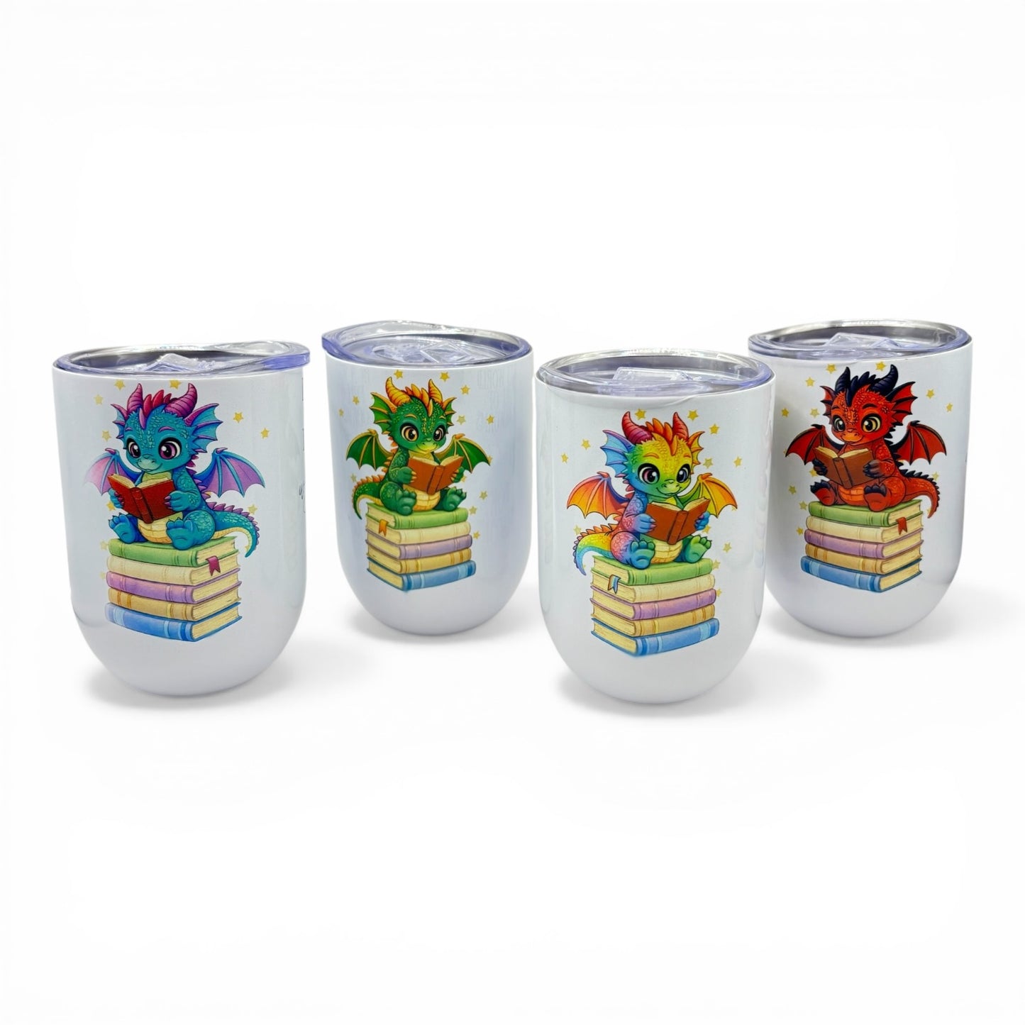Book Dragon 12oz Stainless Steel Tumbler