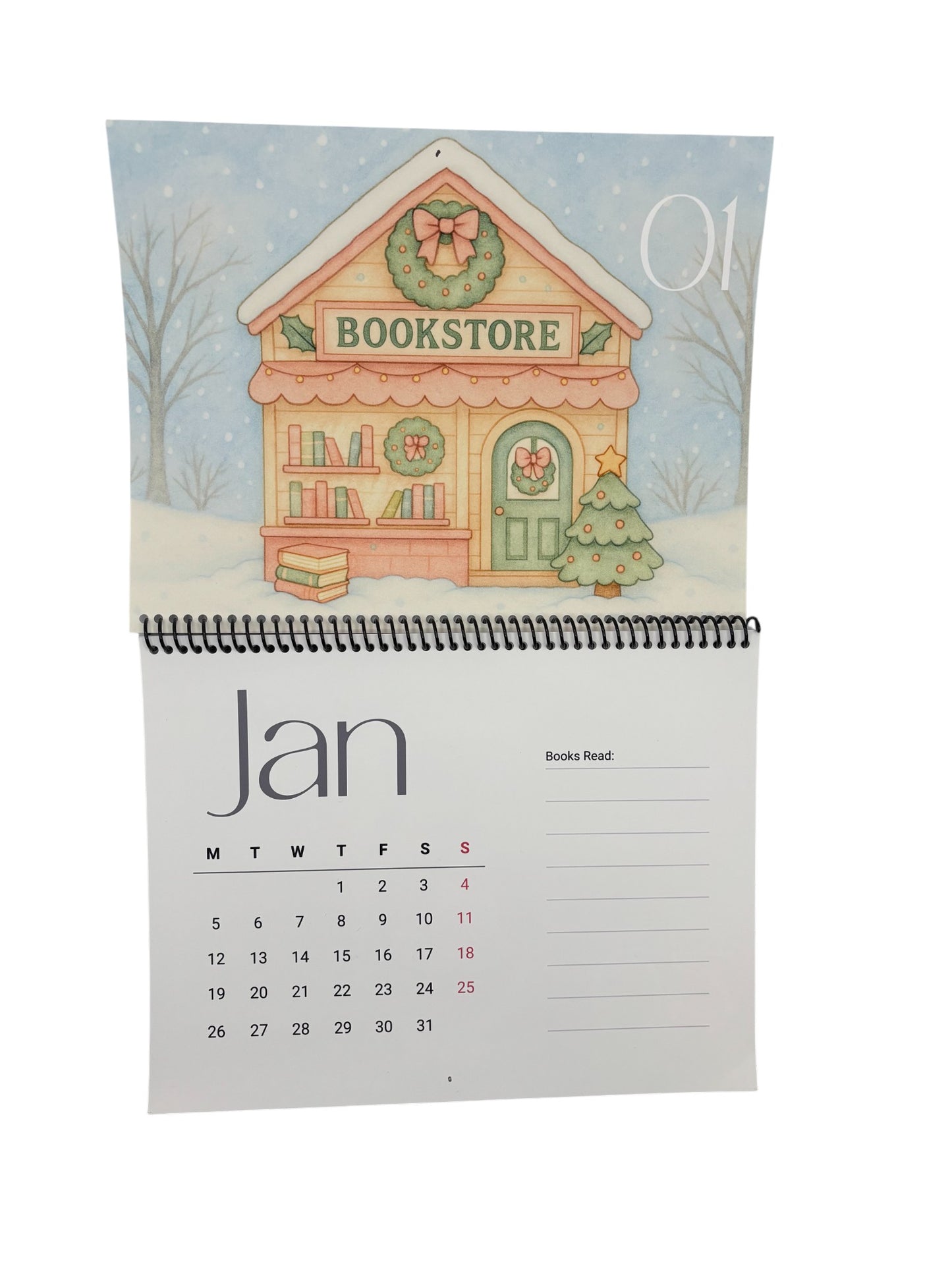 2026 Book Lovers Calendar – Art by Wendy Owens | 8.5x11 | Premium Photo Paper | Monthly Reading Log