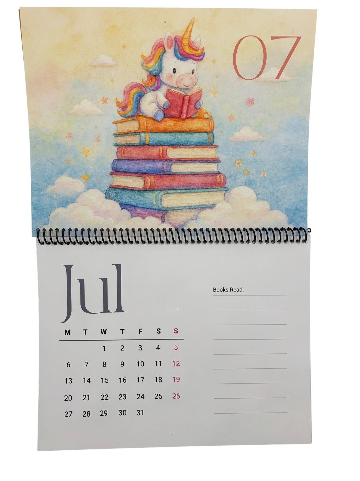 2026 Book Lovers Calendar – Art by Wendy Owens | 8.5x11 | Premium Photo Paper | Monthly Reading Log