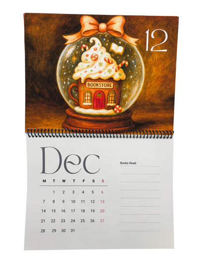 2026 Book Lovers Calendar – Art by Wendy Owens | 8.5x11 | Premium Photo Paper | Monthly Reading Log