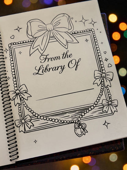 PRE-ORDER with reduced early bird pricing: In My Bookish Era Coquette Coloring Book.