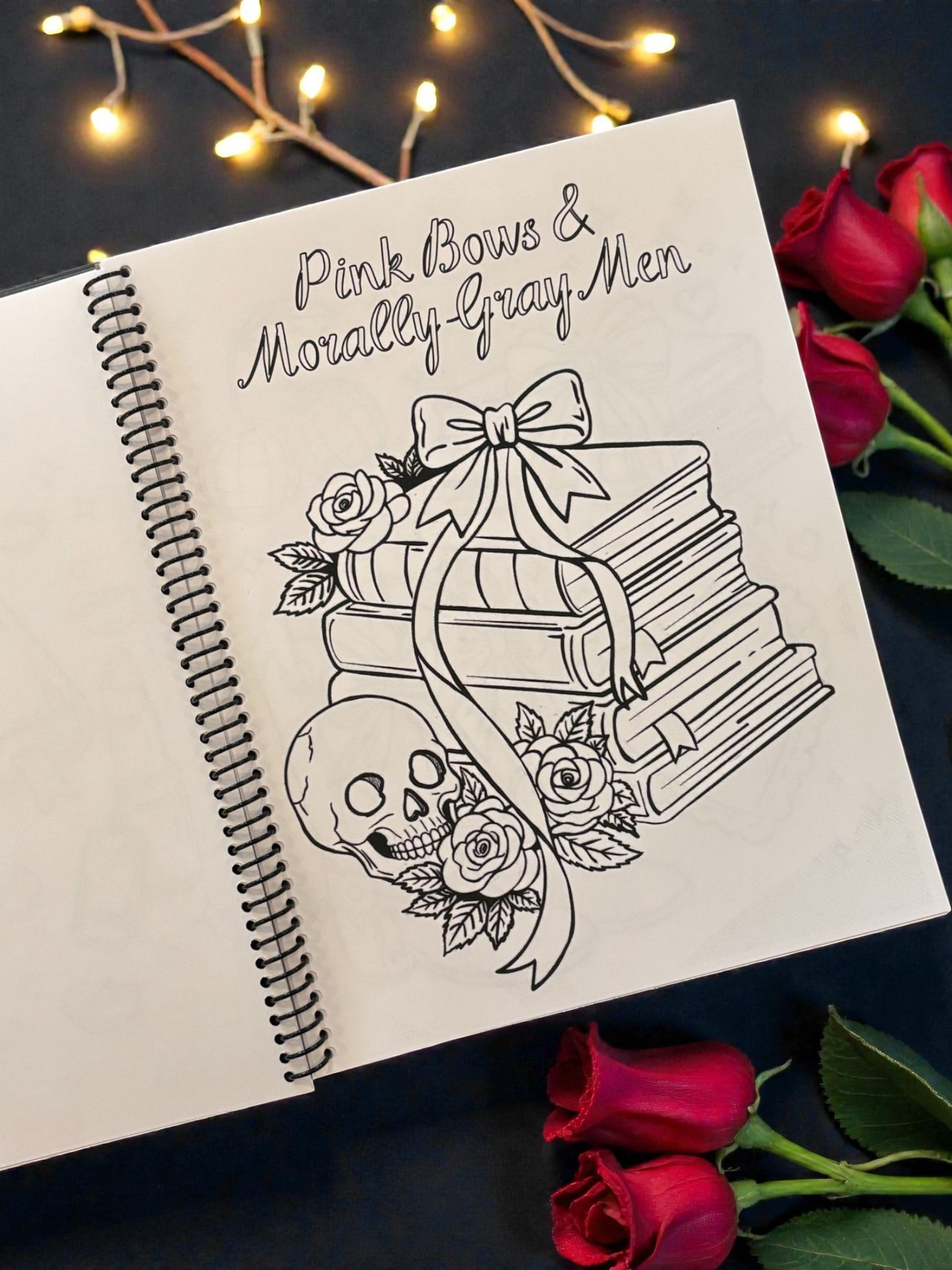 PRE-ORDER with reduced early bird pricing: In My Bookish Era Coquette Coloring Book.