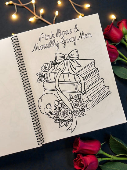 PRE-ORDER with reduced early bird pricing: In My Bookish Era Coquette Coloring Book.