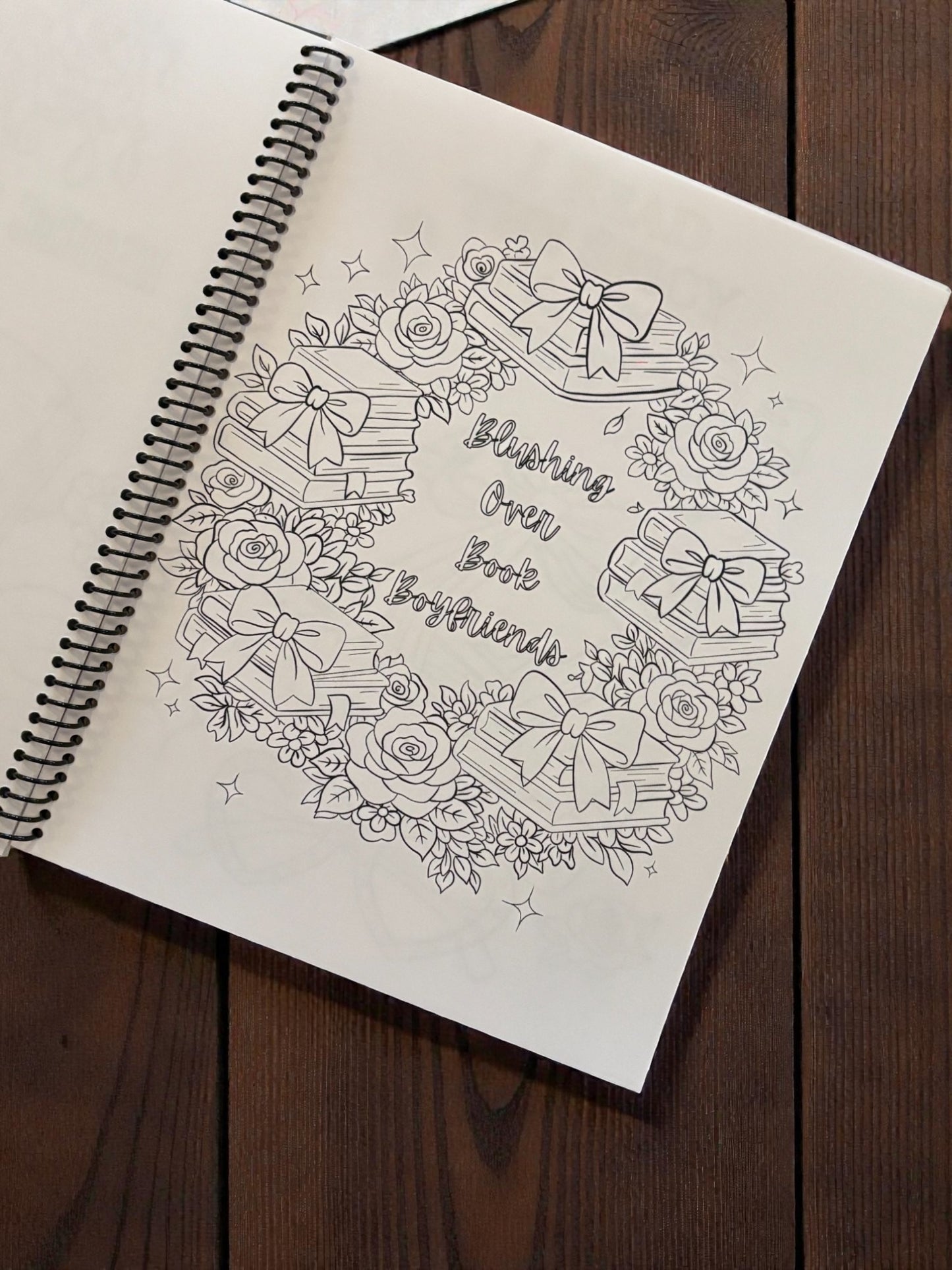 PRE-ORDER with reduced early bird pricing: In My Bookish Era Coquette Coloring Book.