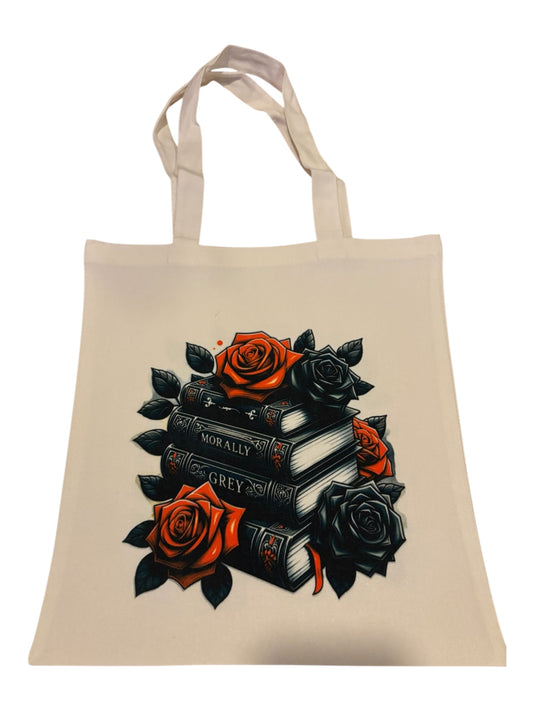 Small canvas Tote featuring double sided original print of a Wendy Owens Design