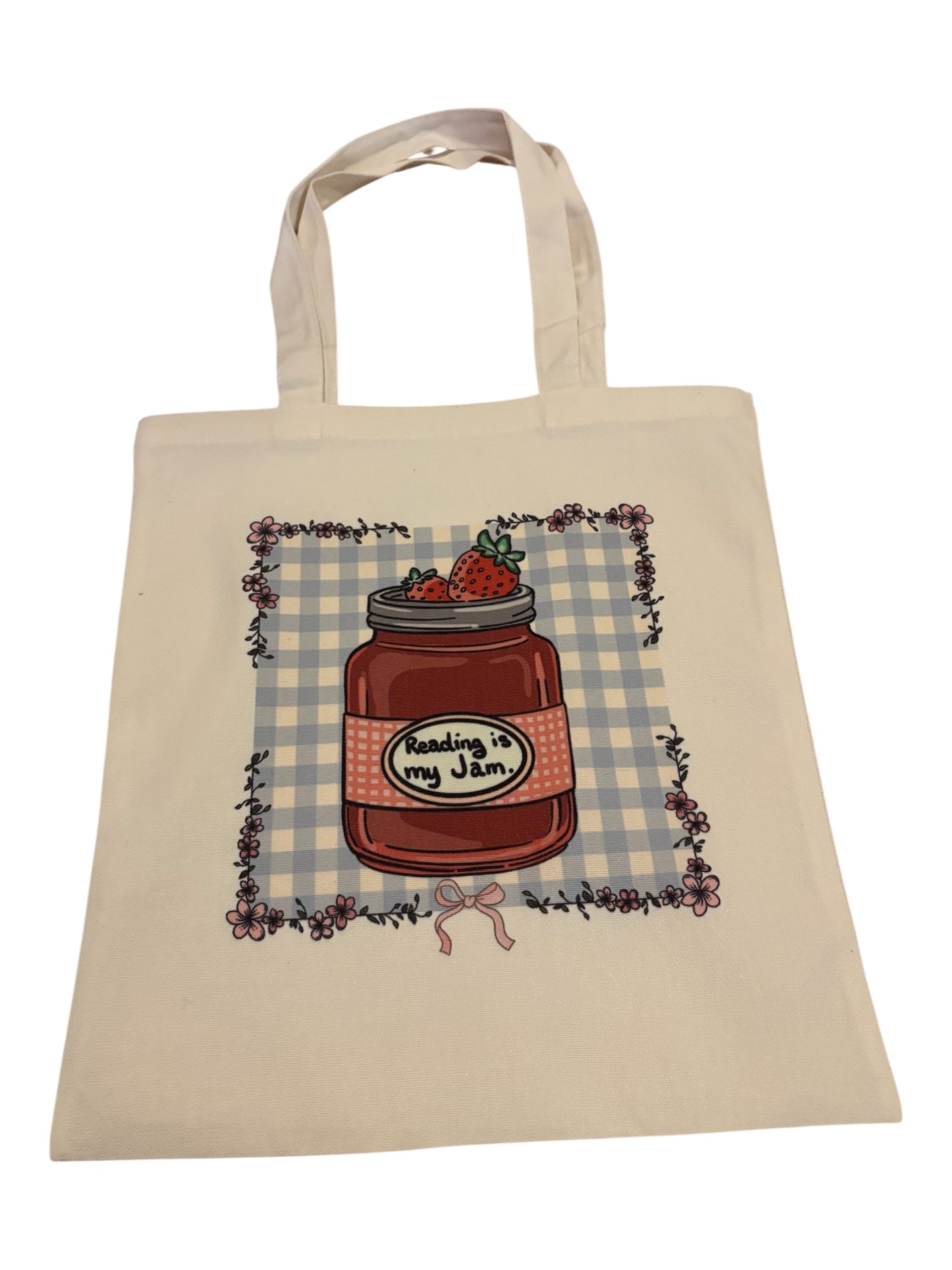 Small canvas Tote featuring double sided original print of a Wendy Owens Design