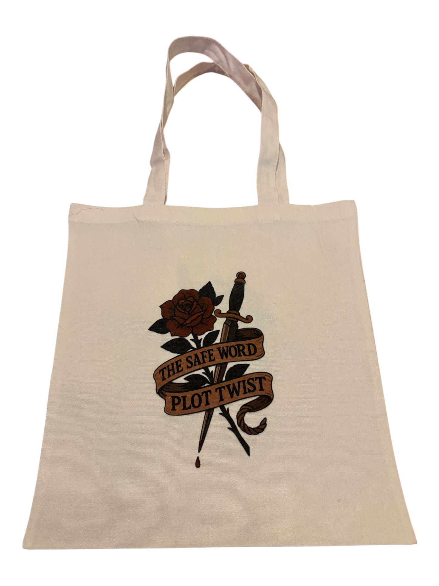 Small canvas Tote featuring double sided original print of a Wendy Owens Design