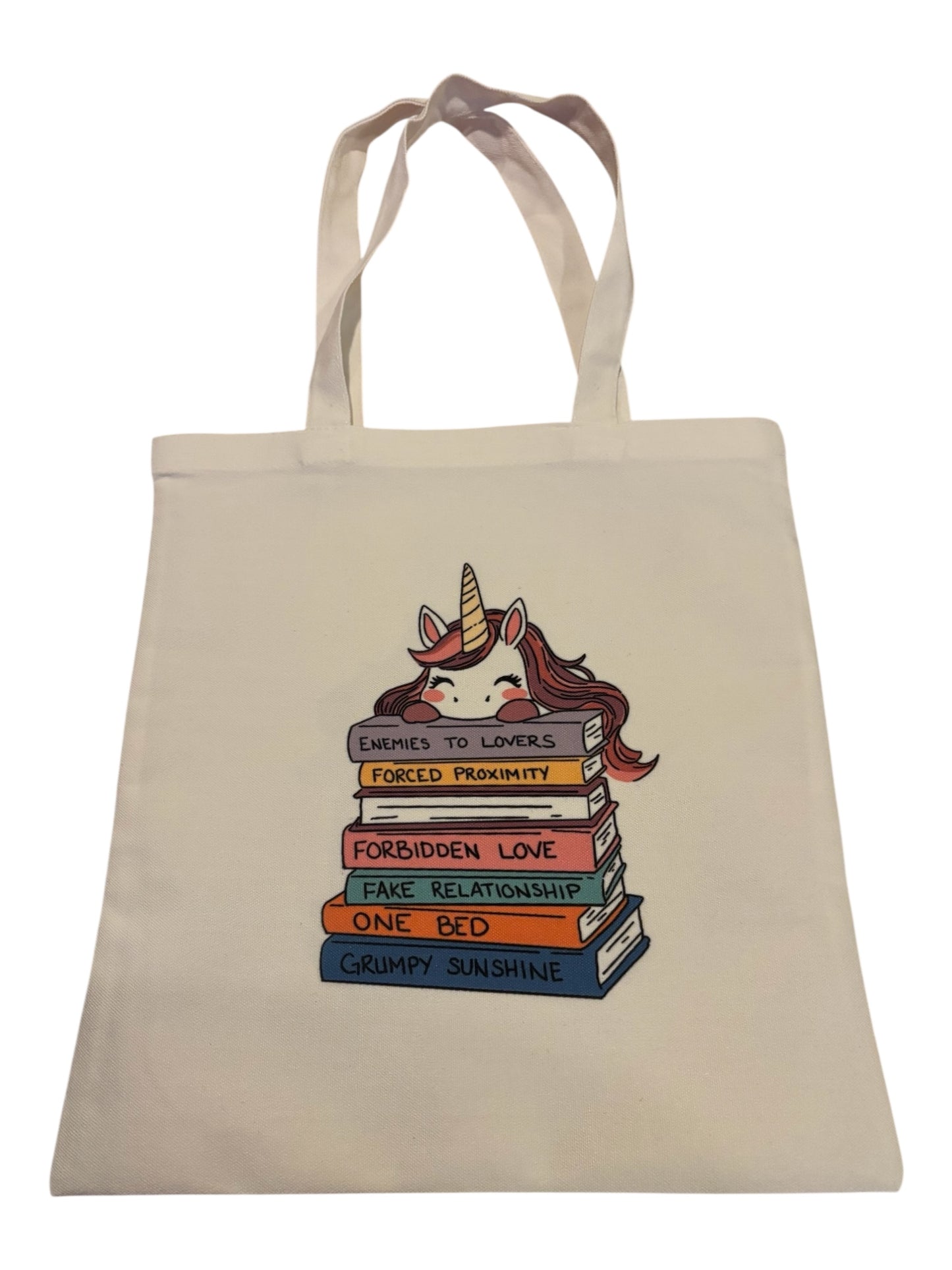 Small canvas Tote featuring double sided original print of a Wendy Owens Design