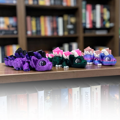 Book Dragons Articulated 3D Printed Fidgets