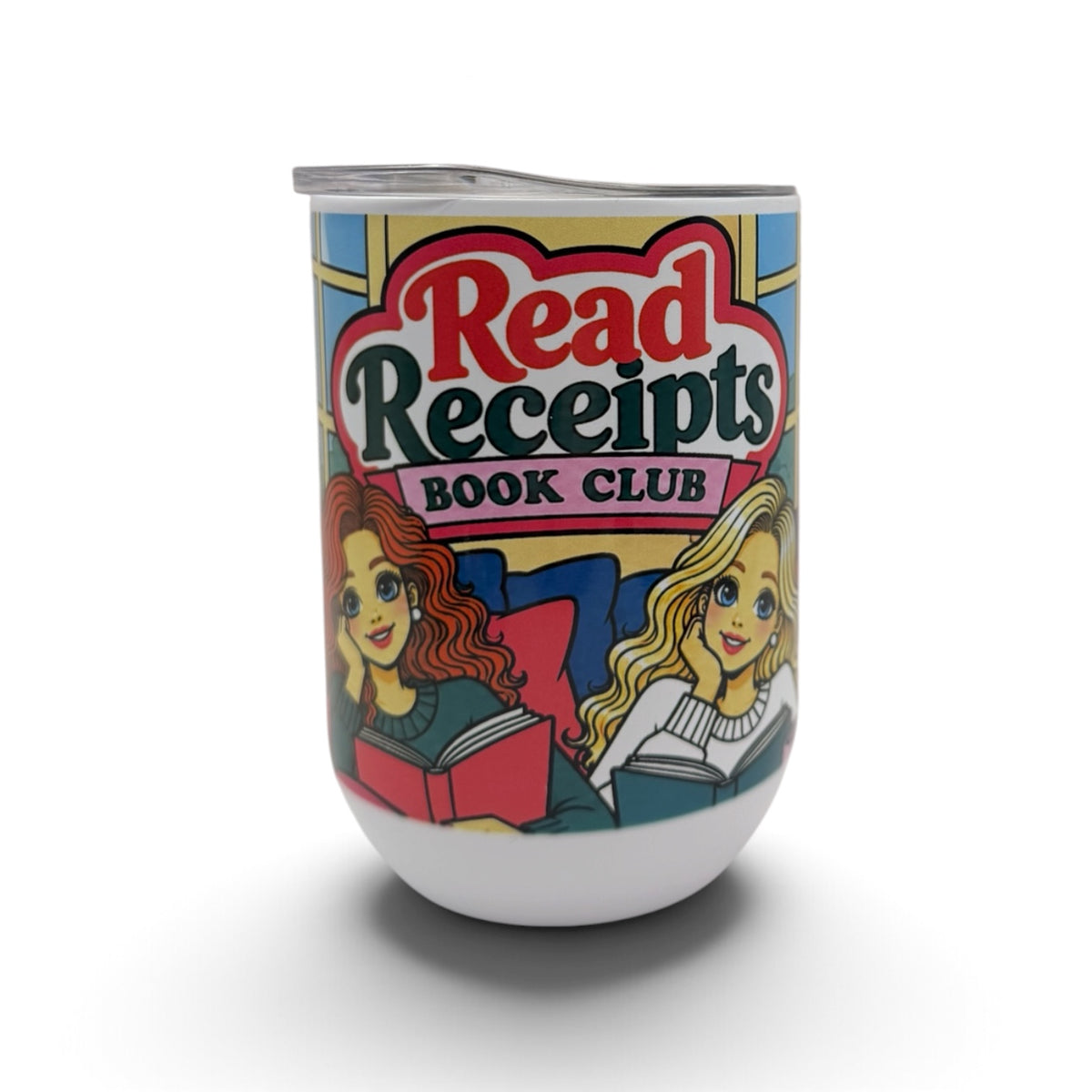 Read Receipts Book Club 12 oz Stainless Steel Wine Tumbler