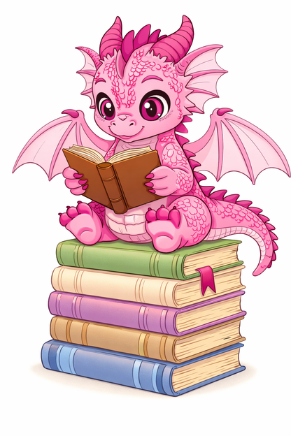 Book Dragon Canvas Totes - multiple options! Black bottom or color tote