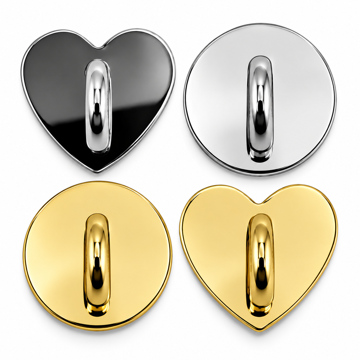 Kindle Charm Connector – Adhesive Back Charm Holder for Kindles, E-Readers & Phone Cases (Heart or Circle)