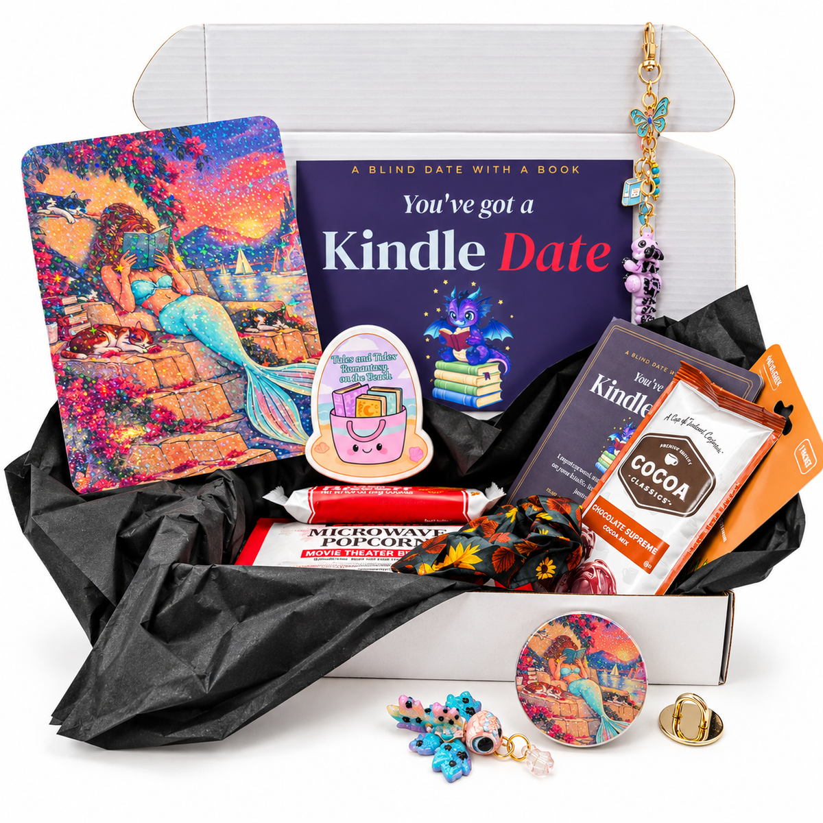 Fantasy - Date with a Kindle & Matching Mug | Blind Date eBook Gift Box + Kindle Accessories