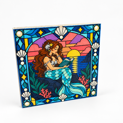 Textured Bookish Art on Wood | Original Illustrations by Wendy Owens